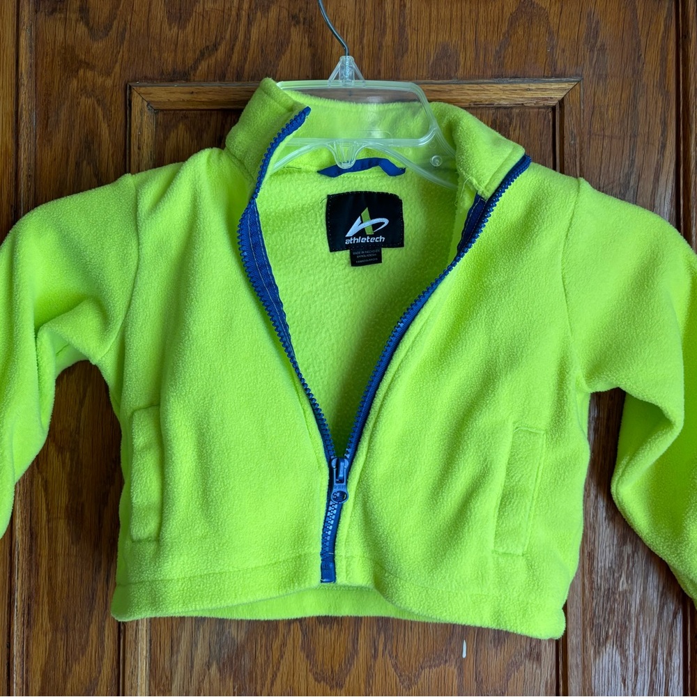 Athletech Neon Green Fleece Hoodie